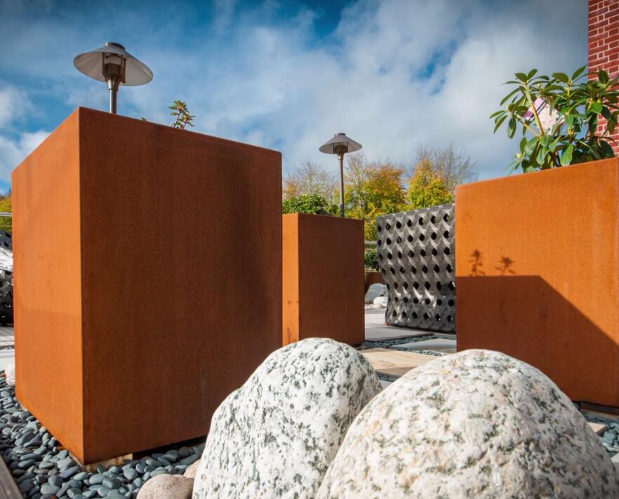 兰西锈钢板花箱